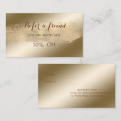 Référencement Élégant, Brillant, Brosse Stroke Carte de référenc (Devant / Derrière)