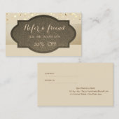 Référencement Élégant Chic, Confettis, Carte de Parrainage (Devant / Derrière)