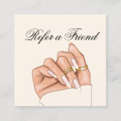 Référencement Elégant Chic Nail Salon Pedicurist Carte de référe (Devant)