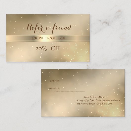 Référencement Élégant, Design, Moderne, Carte de recommandation  (Devant / Derrière)