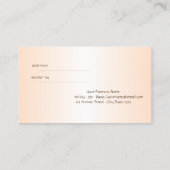 Référencement Élégant Hibiskus élégant, Palm Leave Carte de réfé (Dos)