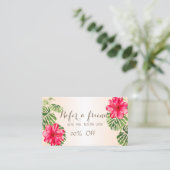 Référencement Élégant Hibiskus élégant, Palm Leave Carte de réfé (Debout devant)