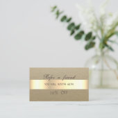 Référencement Elégant Kraft Rustique, Carte de renvoi en bande (Debout devant)