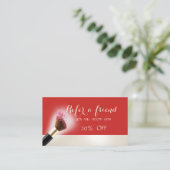 Référencement Elégant moderne, Rouge, Brosse de maquillage Carte (Debout devant)