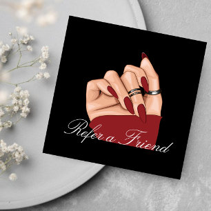 Référencement Elégant ongle artiste Beauté Salon Carte de référe