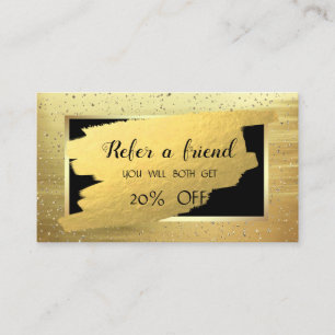 Référencement Elégant Or, Confetti, Brosse Stroke Carte de référ