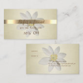 Référencement Élégant professionnel, White Daisy Carte de référe (Devant / Derrière)
