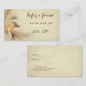 Référencement Élégante Carte de recommandation élégante (Devant / Derrière)