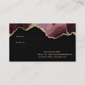 Référencement Elégante carte de renvoi d'Agate de Bourgogne (Dos)