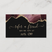 Référencement Elégante carte de renvoi d'Agate de Bourgogne (Devant)