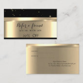Référencement Elégante carte de renvoi de luxe sophistiquée (Devant / Derrière)