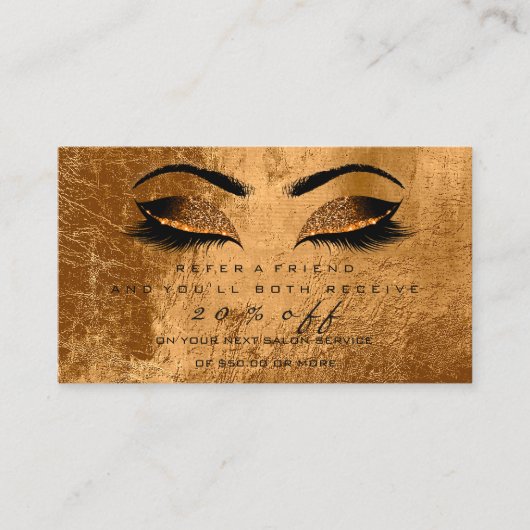 Référencement Extension de la carte d'aiguillage du salon Lashes (Devant)