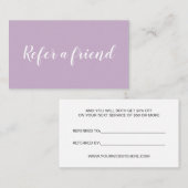 Référencement La typographie simple se réfèrent une carte de (Devant / Derrière)