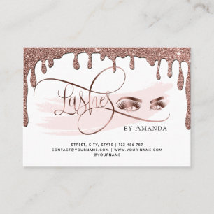 Référencement Lavage des yeux de maquillage d'or Lashes carte de