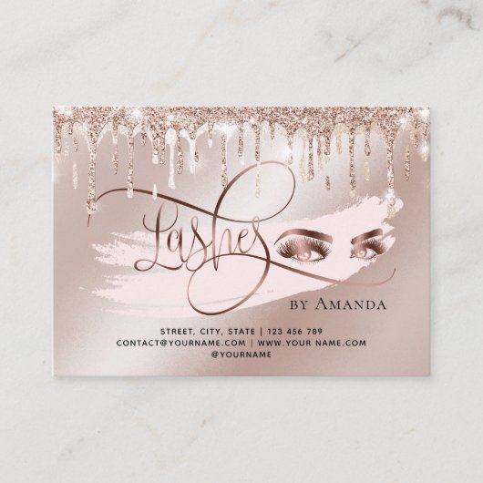 Référencement Maquillage Eyebrow Eyes Lash Gold Drivers Carte de (Devant)