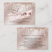 Référencement Maquillage Eyebrow Eyes Lash Gold Drivers Carte de (Devant / Derrière)