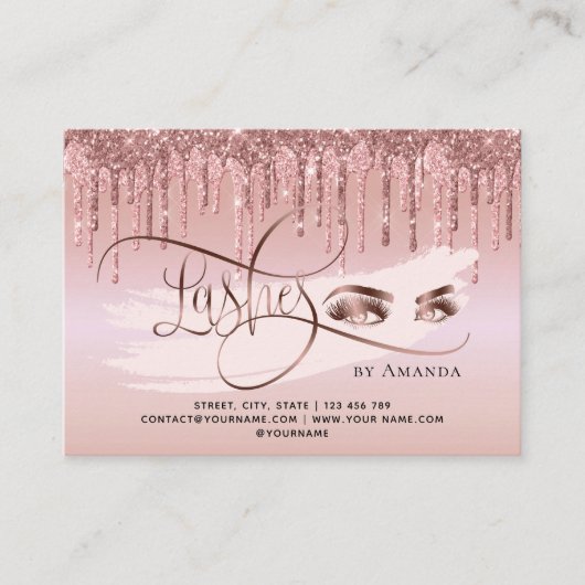Référencement Maquillage Eyebrow Eyes Lashes carte de soins post (Devant)