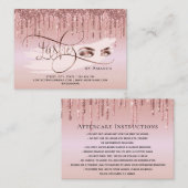 Référencement Maquillage Eyebrow Eyes Lashes carte de soins post (Devant / Derrière)