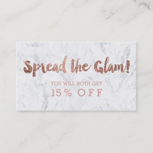 Référencement Marbre rose moderne 2 de typographie d'or de carte (Devant)