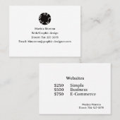 Référencement Modèle de carte de recommandation (Devant / Derrière)