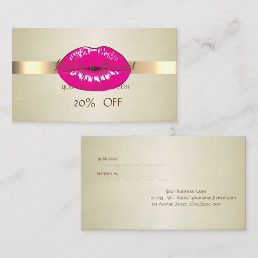 Référencement Moderne Professionnel, Carte de recommandation des (Devant / Derrière)