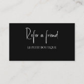 Référencement Noir moderne blanc aiguiller une carte de référenc (Devant)