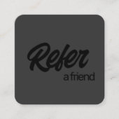 Référencement Noir sur Noir Référer une carte de recommandation  (Devant)