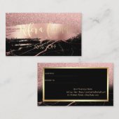 Référencement Parties scintillant en marbre, Pinceau, Carte de r (Devant / Derrière)