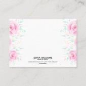 Référencement Pastel Rose Floral Carte de remerciements girly (Dos)