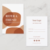 Référencement Référez Un Carte de visite Abstrait Ami (Devant / Derrière)