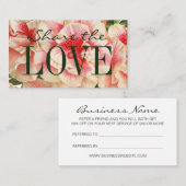 Référencement Référez-vous un carte de visite floral (Devant / Derrière)