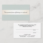 Référencement Salon de beauté Satin Stripe et carte de Spa (Devant / Derrière)