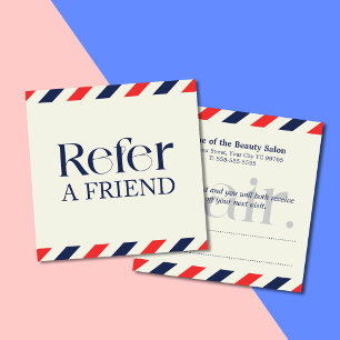 Référencement Simple Elégant Cheveux Rouge Bleu Carte de référen
