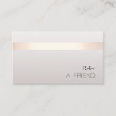 Référencement Simple et élégant Salon de beauté Carte de recomma (Devant)