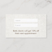 Référencement SPA élégant de salon de thérapie de la carte | (Dos)