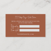 Référencement Stylish Terracotta Référer une carte de recommanda (Dos)