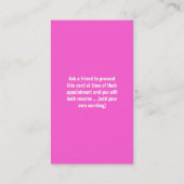 Référencement Typographie audacieuse Beauté Salon Carte de référ (Dos)