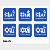 Referendum OUI Quebec Vierkante Sticker (Vel)
