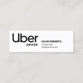 Referentie van de Uber Driver Promo-code Mini Visitekaartje (Achterkant)