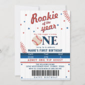 Referentie van het jaar 1 Baseball Ticket Kaart (Voorkant)