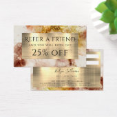 Referentie Waterverf bruin goud glitter Visitekaartje (Bureau)