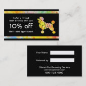 Referentiekaart voor kleurenpoten aanbevelingskaartje (Voorkant / Achterkant)