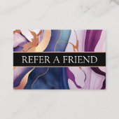 Referentieklanten voor vloeibaar marmer blauw Paar Visitekaartje (Voorkant)