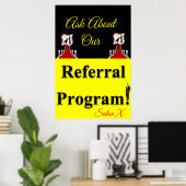 Referentieprogramma voor Posters in Salon Barbersh (Thuiskantoor)