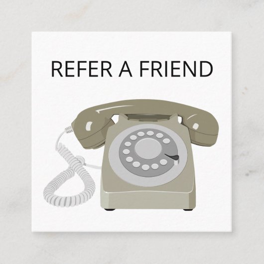 Référer une carte de référence téléphonique rétro  (Devant)