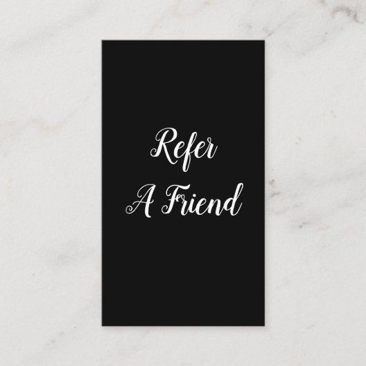 Référez Un Ami Carte de visite De Référence Profes (Devant)