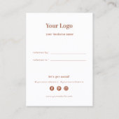 Référez Un Carte de visite Abstrait Ami (Dos)