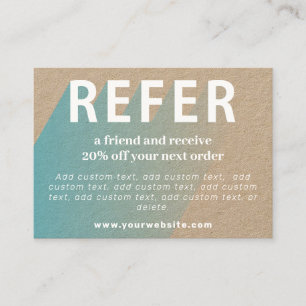 Référez un Carte de visite de remise ami