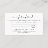 Référez un Carte de visite de salon ami (Dos)