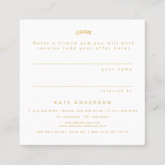 Référez une carte client de référence pour une feu (Dos)